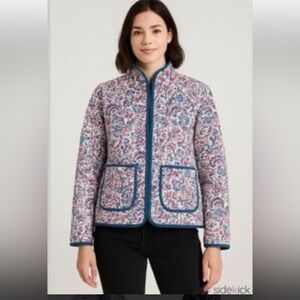 7 For All Man Kind‎ Quilted Floral Boxy Jacket small boho cottagecore layered